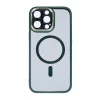 Husa iPhone 16 Pro Rixus Magsafe cu Protectie Metalica Integrata pentru Camera Verde Inchis