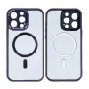 Husa iPhone 16 Pro Rixus Magsafe cu Protectie Metalica Integrata pentru Camera Violet