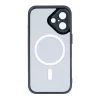Husa iPhone 16 Rixus Magsafe cu Protectie Metalica Integrata pentru Camera Neagra
