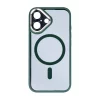 Husa iPhone 16 Rixus Magsafe cu Protectie Metalica Integrata pentru Camera Verde Inchis