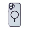 Husa iPhone 16 Rixus Magsafe cu Protectie Metalica Integrata pentru Camera Violet