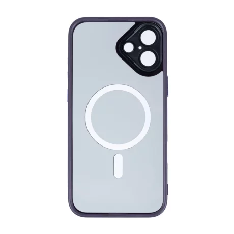 Husa iPhone 16 Rixus Magsafe cu Protectie Metalica Integrata pentru Camera Violet