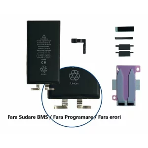 Acumulator (fara BMS) iPhone 15 Plus (Tehnologie Fara Sudare Contacte) + Flex Tag-ON