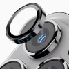 Folie iPhone 16 / iPhone 16 Plus Sticla Camera cu Rama Argintie