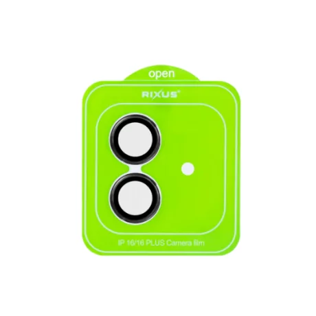 Folie iPhone 16 / iPhone 16 Plus Sticla Camera cu Rama Neagra