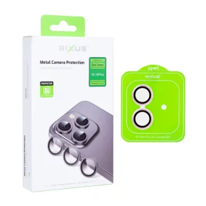 Folie iPhone 16 / iPhone 16 Plus Sticla Camera cu Rama Roz