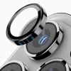 Folie iPhone 16 Pro/ iPhone 16 Pro Max Sticla Camera cu Rama Alb Argintiu