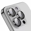 Folie iPhone 16 Pro/ iPhone 16 Pro Max Sticla Camera cu Rama Alb Argintiu