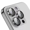Folie iPhone 16 Pro/ iPhone 16 Pro Max Sticla Camera cu Rama Gri Argintiu