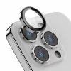 Folie iPhone 16 Pro/ iPhone 16 Pro Max Sticla Camera cu Rama Gri Argintiu
