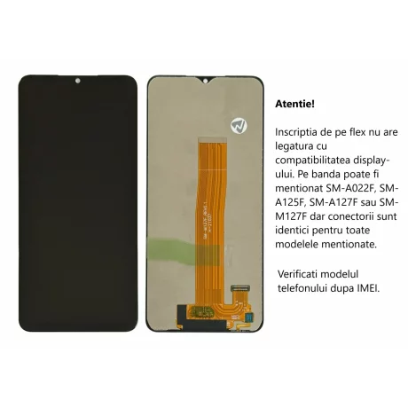 Ecran Compatibil pentru Samsung M127 Galaxy M12 Fara Rama