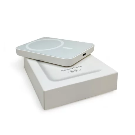 Baterie Magnetica Externa cu MagSafe pentru iPhone - 5000mAh, 5W, Power Delivery, 1 Port USB-C, Alb