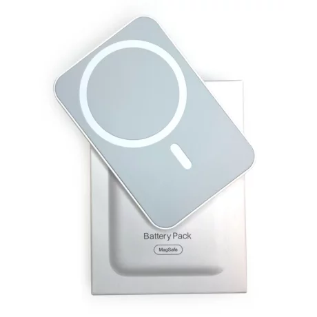 Baterie Magnetica Externa cu MagSafe pentru iPhone - 5000mAh, 5W, Power Delivery, 1 Port USB-C, Alb