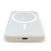 Baterie Magnetica Externa cu MagSafe pentru iPhone - 5000mAh, 5W, Power Delivery, 1 Port USB-C, Alb