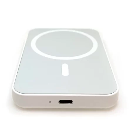 Baterie Magnetica Externa cu MagSafe pentru iPhone - 5000mAh, 5W, Power Delivery, 1 Port USB-C, Alb