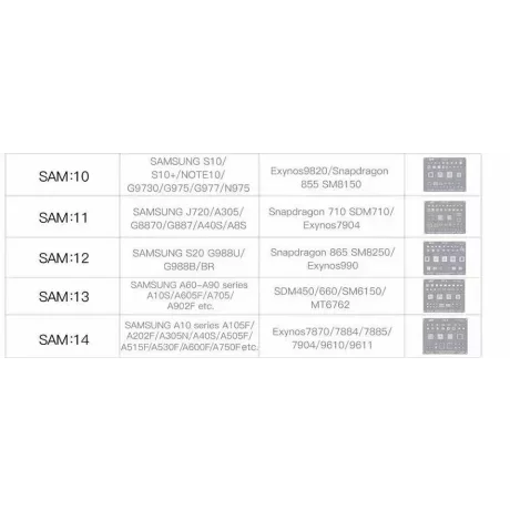 Sita BGA reballing AMAOE Samsung (A-series V13)