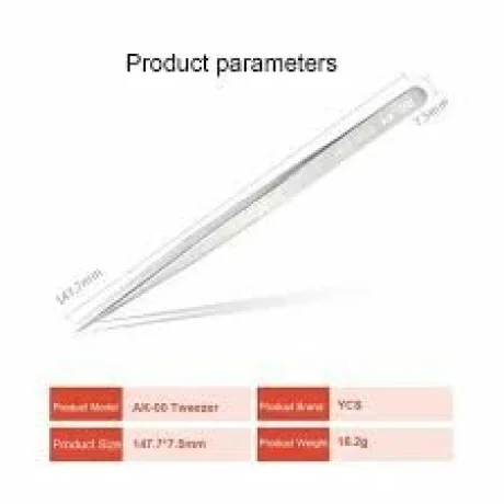 Pensetă de Precizie YCS AK-00, Manual Șlefuită, Ultra-Pointed
