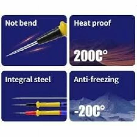 Cablu de Test  P40 Mechanic pentru multimetru   1000V / 20A 0.2mm Precizie Inalta din Otel Inoxidabil - 120cm