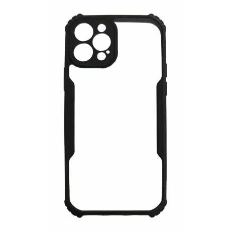 Husa iPhone 12 Pro Tactical Quantum Stealth Transparent/ Negru