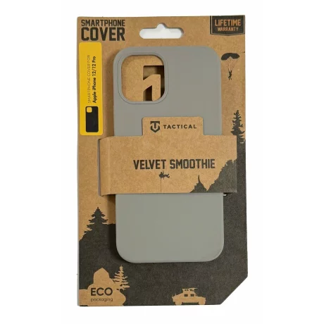 Husa iPhone 12/ iPhone 12 Pro Tactical Velvet Smoothie Gri Deschis
