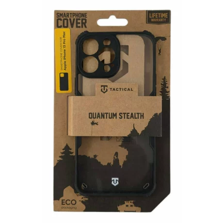 Husa iPhone 13 Pro Max Tactical Quantum Stealth Transparent/ Negru