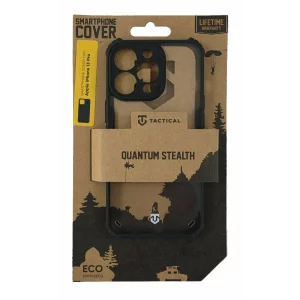 Husa iPhone 13 Pro Tactical Quantum Stealth Transparent/ Negru