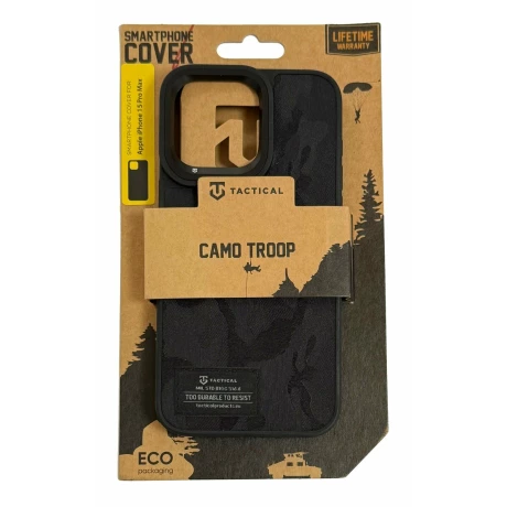 Husa iPhone 15 Pro Max Tactical Camo Troop Negru