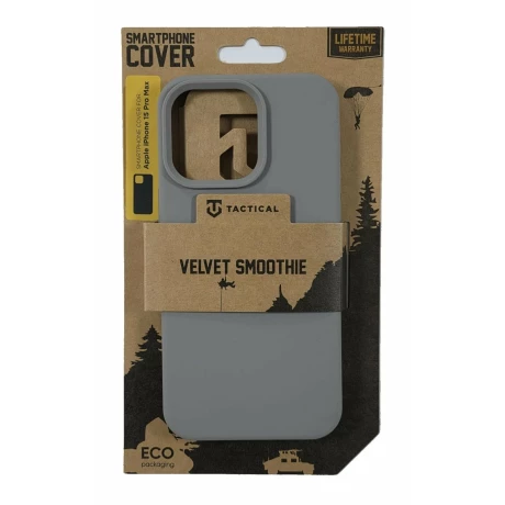 Husa iPhone 15 Pro Max Tactical Velvet Smoothie Gri Deschis