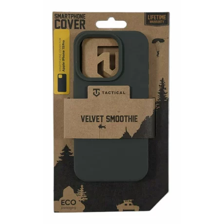 Husa iPhone 15 Pro Tactical Velvet Smoothie Gri Inchis