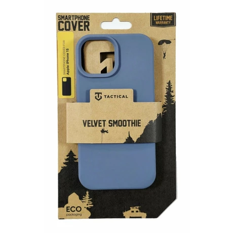Husa iPhone 15 Tactical Velvet Smoothie Albastru