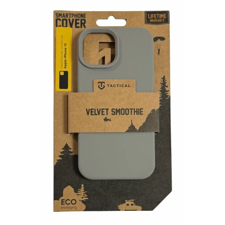 Husa iPhone 15 Tactical Velvet Smoothie Gri