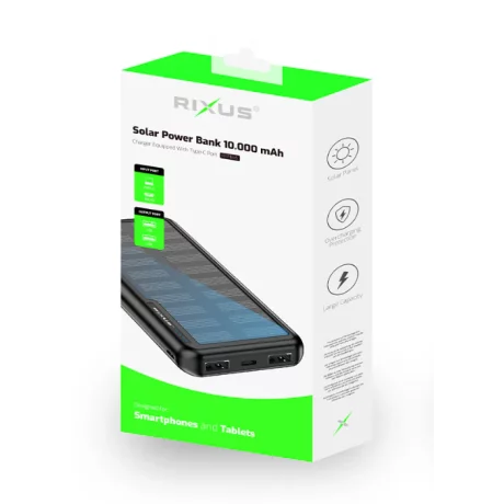 Baterie Externa Solara Rixus Wireless 10.000 mAh