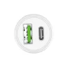 Incarcator Auto Ultra Rapid Rixus 1 x USB-C si 1 x USB-A 38W Alb