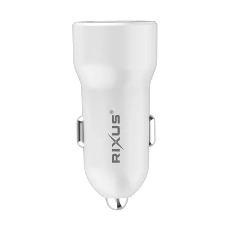 Incarcator Auto Ultra Rapid Rixus 1 x USB-C si 1 x USB-A 38W Alb