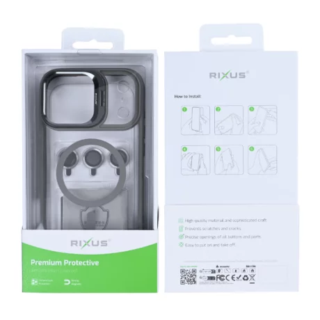 Husa iPhone 17 Pro Max Rixus Magsafe Gri