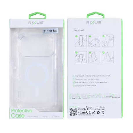Husa iPhone 17 Pro Max Rixus MagSafe Transparenta