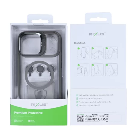 Husa iPhone 17 Pro Rixus Magsafe Gri