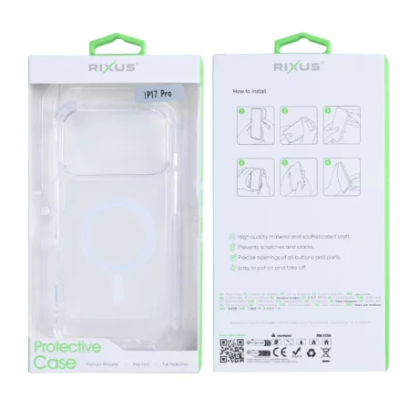 Husa iPhone 17 Pro Rixus MagSafe Transparenta
