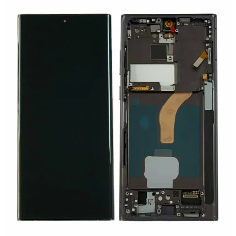 Ecran Compatibil pentru Samsung S908 Galaxy S22 Ultra 5G Phantom Black OLED CU RAMA