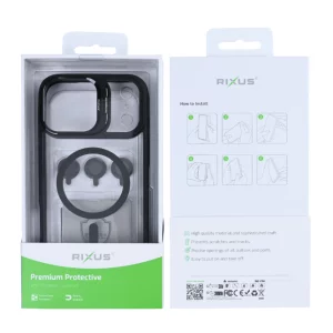 Husa iPhone 17 Pro Rixus Magsafe Negru