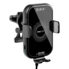Incarcator Auto Wireless Magnetic si Suport Telefon Negru 15W Negru