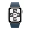 Smartwatch Apple Watch SE 2nd Gen LTE Silver, 40mm, Bratara Albastra M/L
