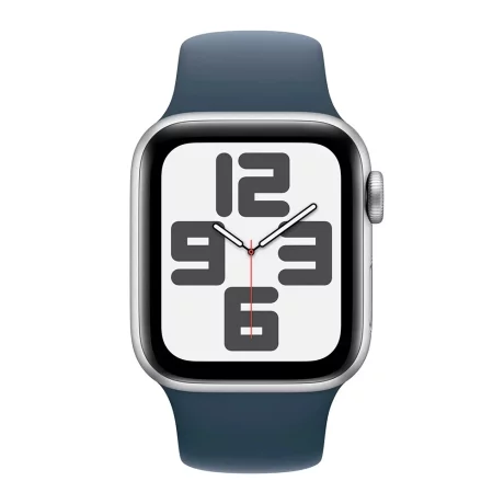 Smartwatch Apple Watch SE 2nd Gen LTE Silver, 40mm, Bratara Albastra M/L