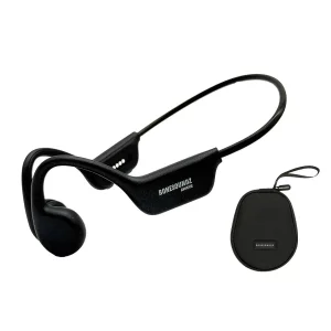 Casti Bonesoundz Aware Bone Conduction IP8X, Led, Black + Husa