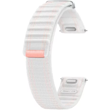 Curea Samsung Fabric Band One Click 20mm S/ M Pink White