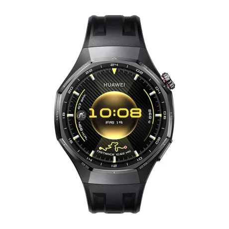 Smartwatch Huawei Watch GT 6 Pro, 46mm, Black Titanium Alloy Case, Curea Black Fluoroelastomer