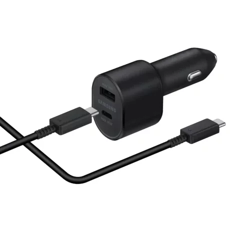Incarcator auto Samsung Super Fast Charger 45W Usb C, 15W Usb A, L5300, Cablu Usb C 1M, Black