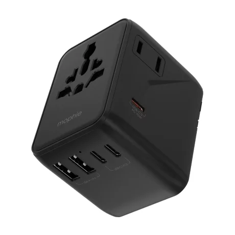 Incarcator Mophie Essential 35w GaN 5 Port + AC Travel Adapter Black