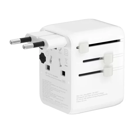 Incarcator Mophie Essential 70w GaN 5 Port + AC Travel Adapter White