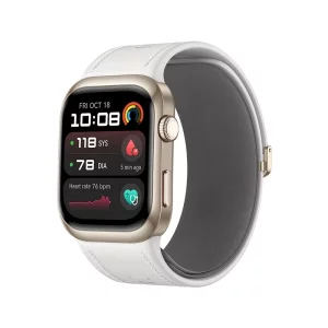 Smartwatch Huawei Watch D2, Gold Aluminium, White Composite Leather Strap